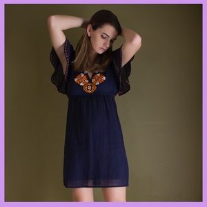 BOHO NAVY DRESS ⚰️💋